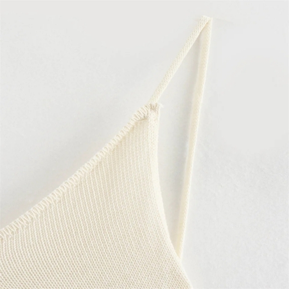 Summer New Women's Retro Slim Fit Sexy Open Back Flower Decoration Knitted Dress - Picture 4 of 6